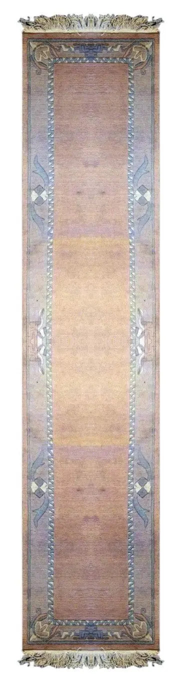 One Of The Kind Indian Hand-Knotted Gabbeh Rug 10'11" X 2'6"